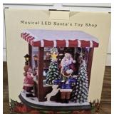 Musical LED Santa's toy shop in the box