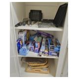 Cabinet Lot of Cooking Utensils Plastic Bags Trays