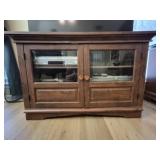 Dark wood media cabinet CONTENT NOT INCLUDED