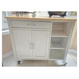 White Roll Around Kitchen Island