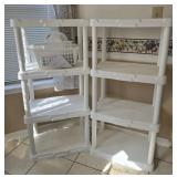 Lot of 2 Plastic Shelves