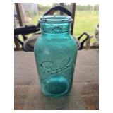Vintage light blue ball ideal jar