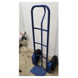 Blue rubber wheel hand truck