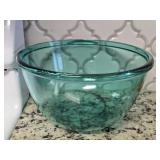 Teal Glass Mixing Bowl