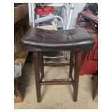 Faux leather stool