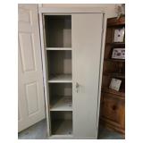 Metal Storage Cabinet with Missing Door