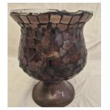 mosaic glass candle holder