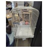 White metal bird cage