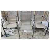 Lot of 3 outdoor chairs