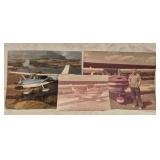 Vtg photographs single engine propeller aircraft