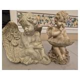 2 weathered style angle decor