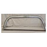 bow saw with a tubular metal frame