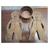 Lot of 3 wood decor