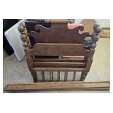 Twin size headboard and footboard with guard