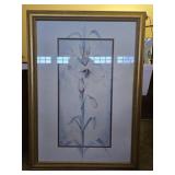 Framed floral watercolor print