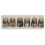Set of 6 Sterling Silver Salt & Pepper Shakers