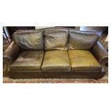 brown leather sofa HEAVY