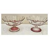 Pair of Crystal Sherbert Dishes