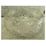 Footed cut crystal bowl