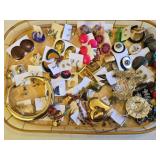 Tray of Misc Earrings & More Costume Jewelry