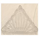 Crystal Triangular Candy Dish with Lid