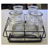 Small bottles with holder