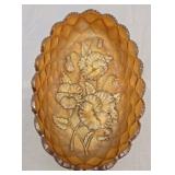 Imperial Pansy Marigold Carnival Glass Relish Dish