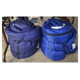 Pair of Rolled Up Camping Sleeping Bags
