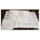 2 handmade tablecloths and napkins sets