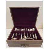 Vtg sterling flatware set w letter S engraved