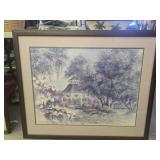 Framed signed print by Donna Peters 461/500