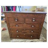 5 drawer vintage wood chest of drawers