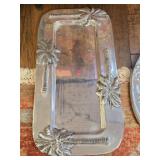 Heavy Pewter Palm Tree Platter
