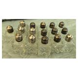 Estate lot of crystal salt n pepper shakers