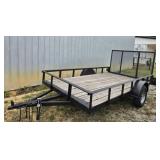 Like New Black Metal Trailer 6 x 6 x 12 ft