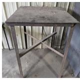 Solid steel table