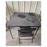 Card table and chair