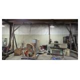 Huge steel hoist frame on wheels