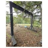 Large 11 ft Tall Steel Hoist Frame on Castors