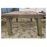 Steel industrial welding and fabricating table