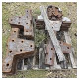 Huge lot of solid steel gusset plates