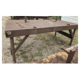 Steel industrial welding and fabricating table