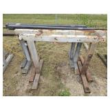 Lot of 4 industrial steel beams 1-4ft & 3 5ft