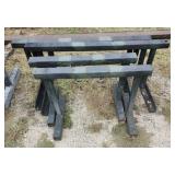 Lot of 4 Steel Industrial Beams 5ft and 3 1/2ft