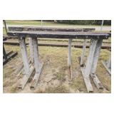 Lot of 4 five foot industrial steel beams