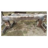 Lot of 2 industrial steel beams approx 7ft