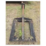 Solid steel forklift attachment
