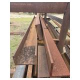 Lot of 4 solid steel channel beams