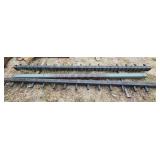 Lot of 3 Green Industrial Steel Beams