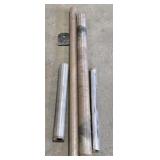 Lot of 4 Heavy Thick Solid Steel Cylinder Rods